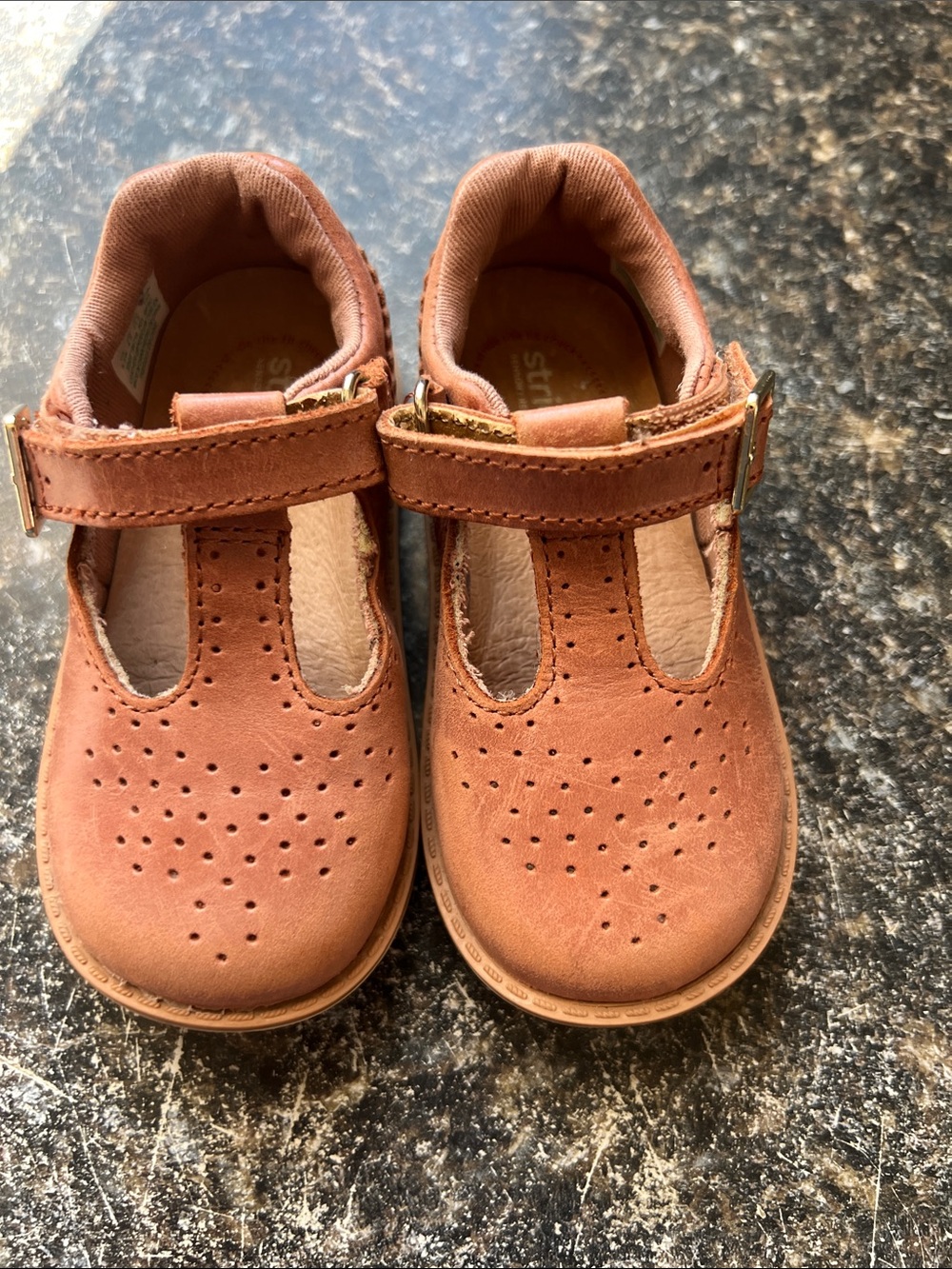 Stride Rite SRT Nell Leather Mary Janes Toddler Luxury Orthopedic 5.5 wide